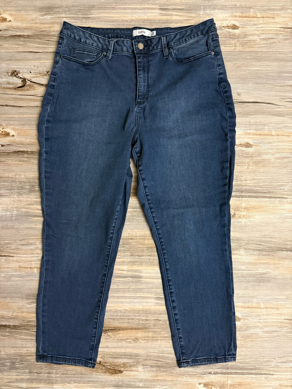 JustFab Jeans Women’s Size 34 Dark Blue Stretch Skinny Crop